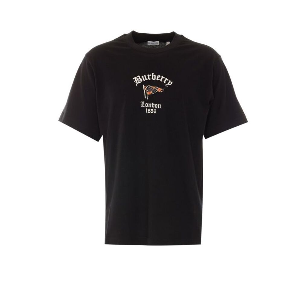 Burberry Men T-Shirt With Check Flag